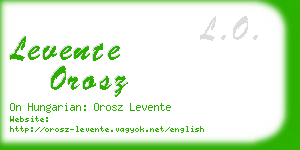 levente orosz business card